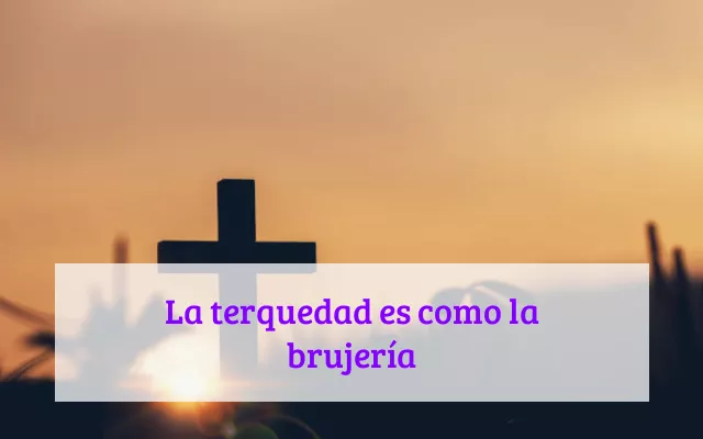 La terquedad es como la brujería