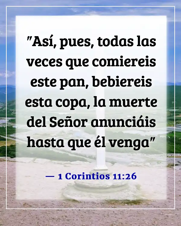 Versículo de la Biblia sobre comer y beber juntos (1 Corintios 11:26)