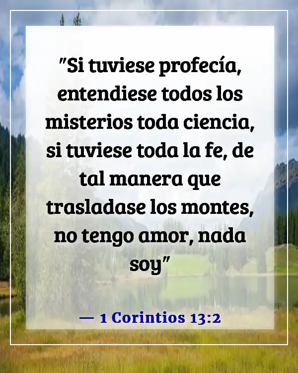 Versículo bíblico sobre vestirse de amor (1 Corintios 13:2)