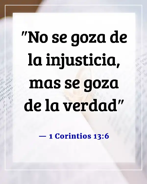 Versículo de la Biblia sobre una mujer que teme al Señor (1 Corintios 13:6)