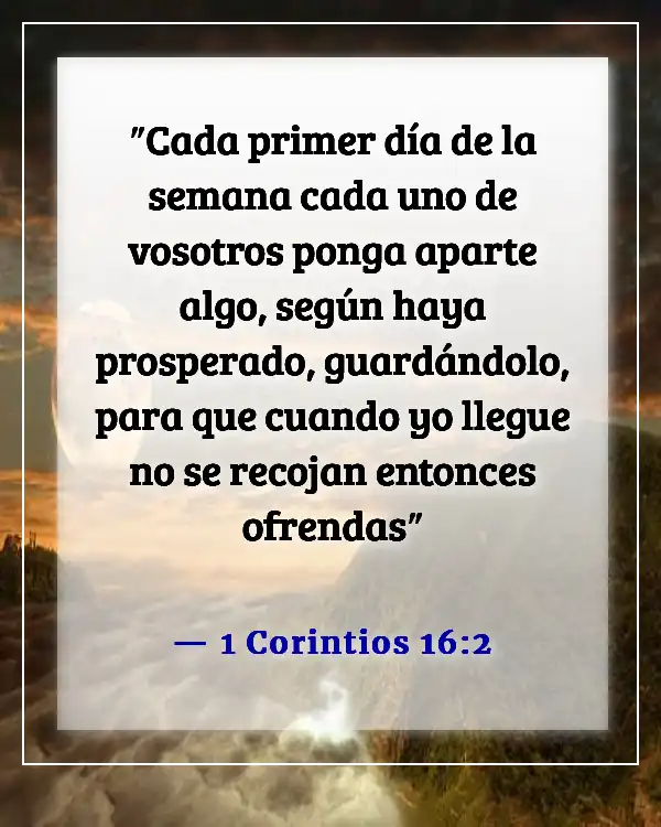 Versículos bíblicos sobre la adoración del domingo (1 Corintios 16:2)