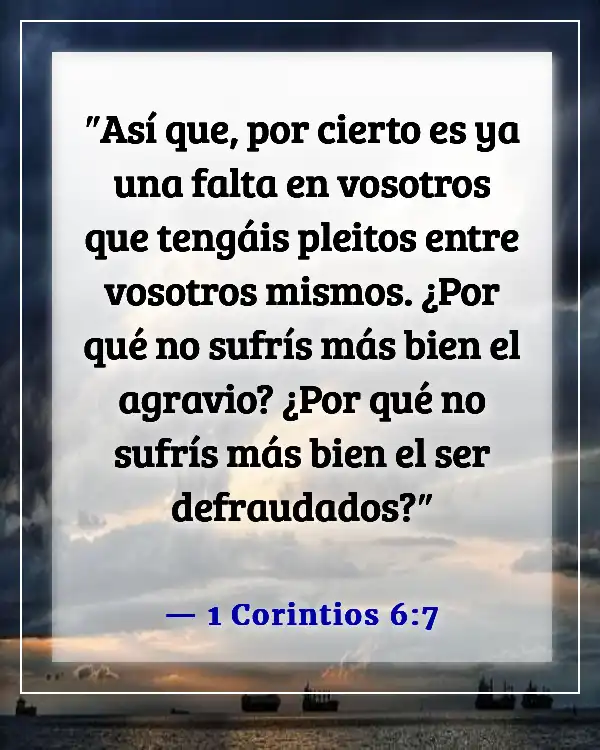 Versículo de la Biblia sobre no devolver el golpe (1 Corintios 6:7)