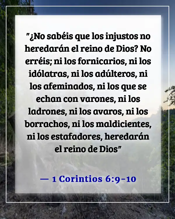 Versículos de la Biblia sobre enamorarse de la persona equivocada (1 Corintios 6:9-10)