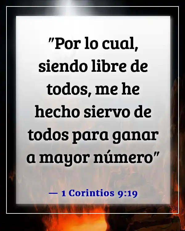 Versículos de la Biblia sobre Dios llamándonos a servir (1 Corintios 9:19)