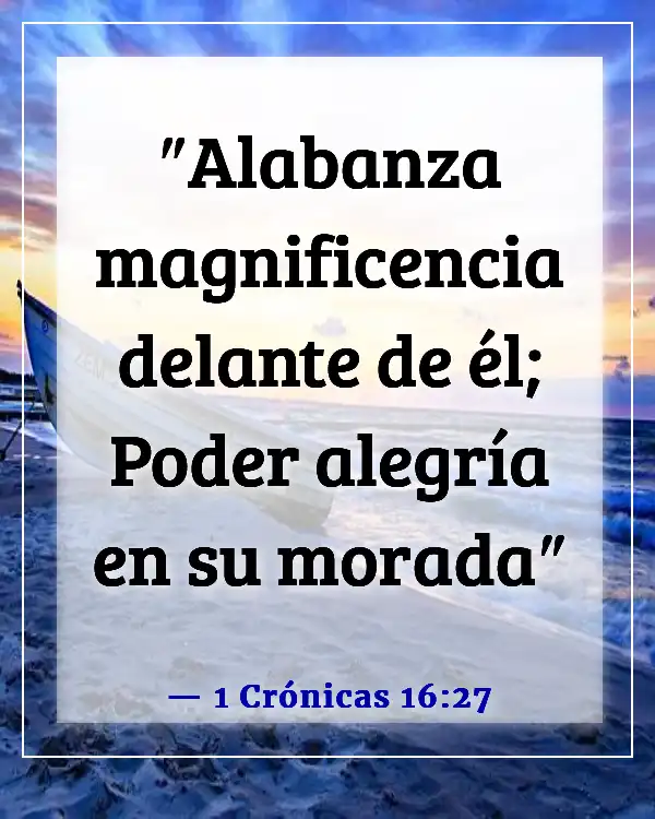 Versículos de la Biblia sobre mi gozo viene del Señor (1 Crónicas 16:27)