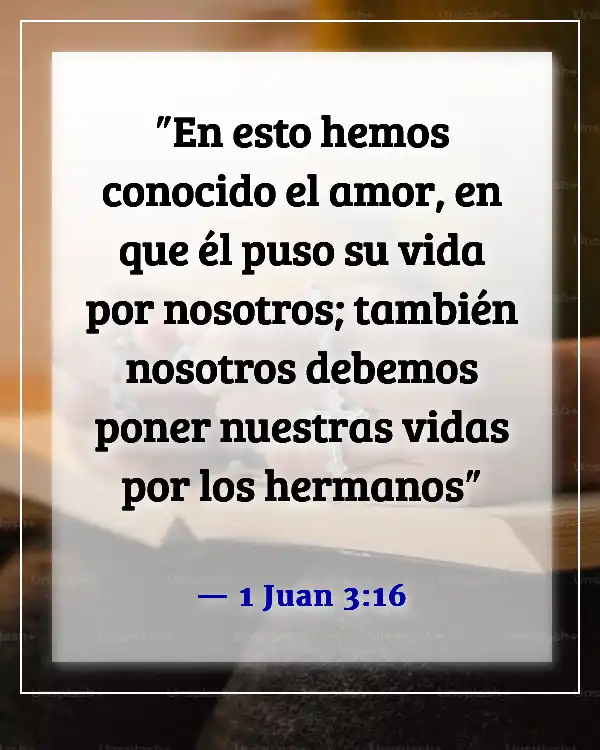 Versículos de la Biblia sobre perder la vida por Dios (1 Juan 3:16)