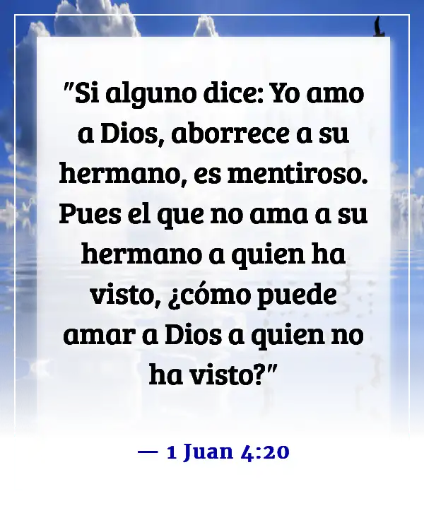 Versículo de la Biblia sobre no devolver el golpe (1 Juan 4:20)