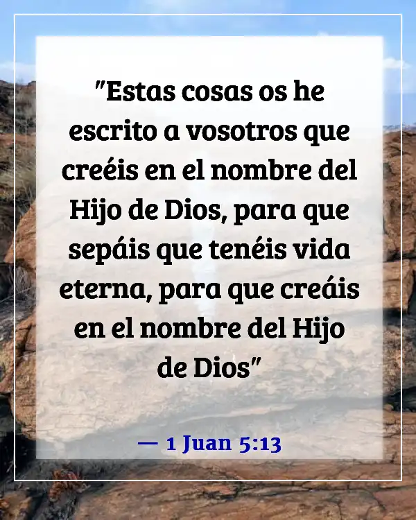 Versículos de la Biblia sobre la salvación solo a través de Cristo (1 Juan 5:13)