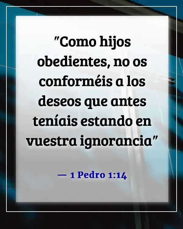 Versículos de la Biblia sobre la lujuria de la carne (1 Pedro 1:14)