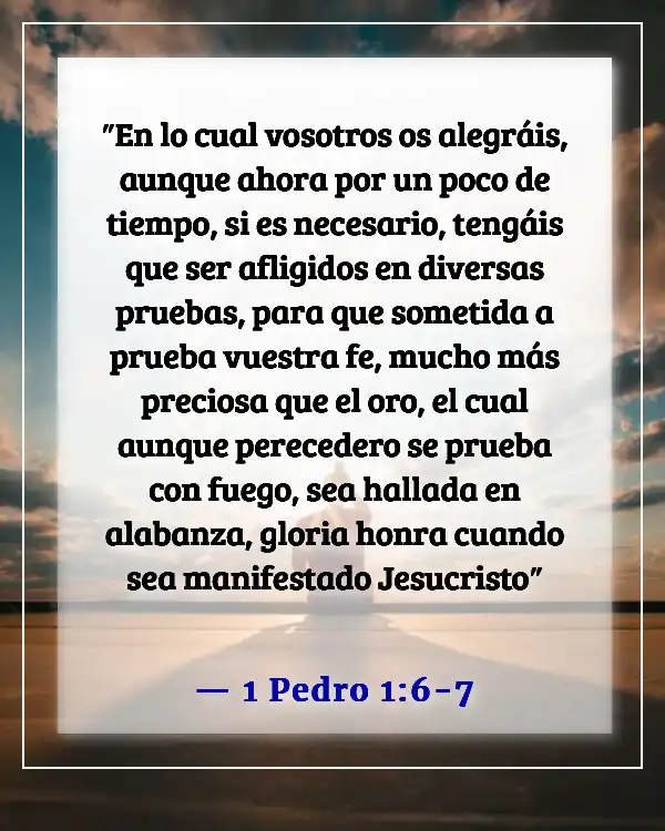 Versículos de la Biblia sobre cómo superar obstáculos en la vida (1 Pedro 1:6-7)