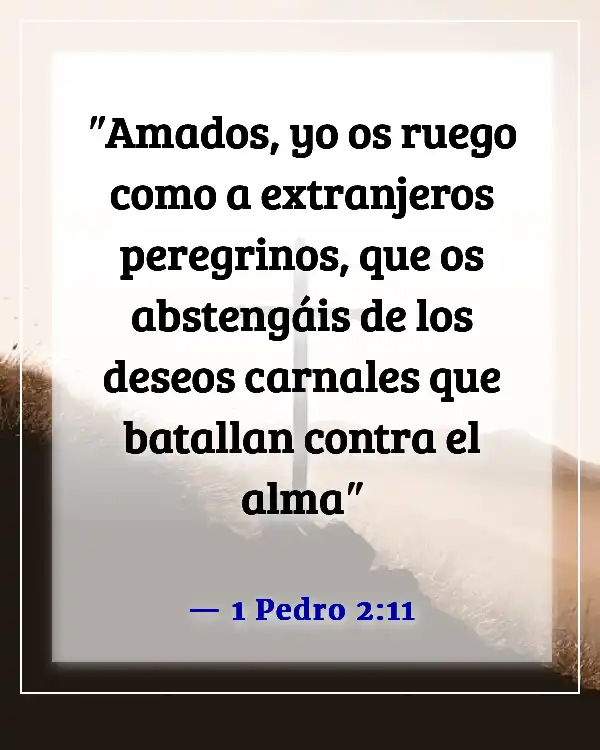 Versículos de la Biblia sobre vencer el pecado, la tentación y los pensamientos lujuriosos (1 Pedro 2:11)