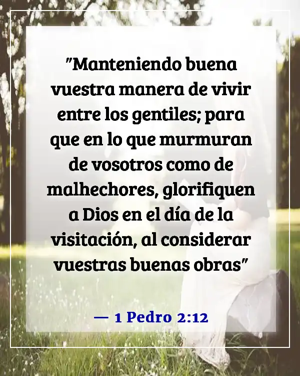 Versículos de la Biblia sobre cómo Dios quiere que vivamos (1 Pedro 2:12)