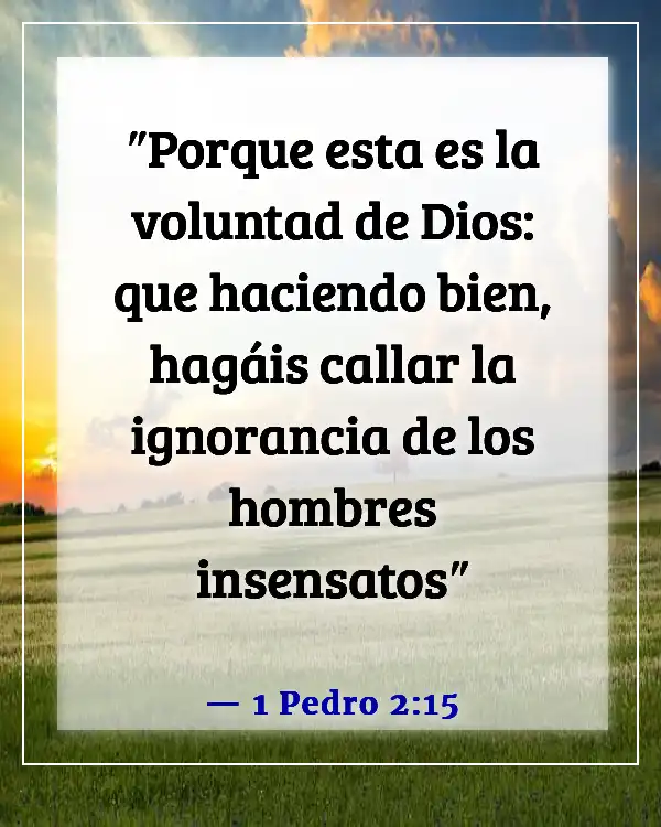 Versículo de la Biblia sobre una mujer que teme al Señor (1 Pedro 2:15)