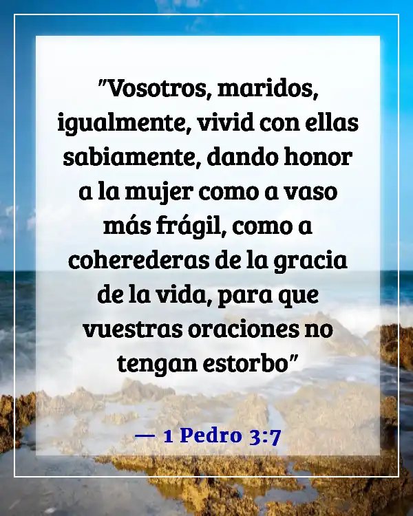 Versículos de la Biblia para sanar un matrimonio roto (1 Pedro 3:7)