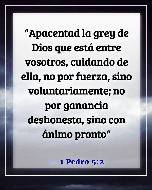 Versículos bíblicos sobre el liderazgo en la iglesia (1 Pedro 5:2)