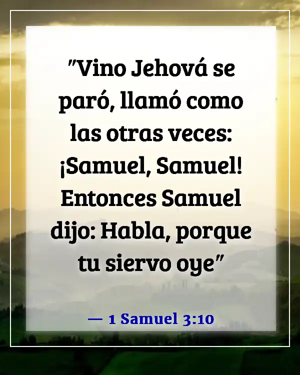 Versículos de la Biblia sobre la juventud sirviendo a Dios (1 Samuel 3:10)