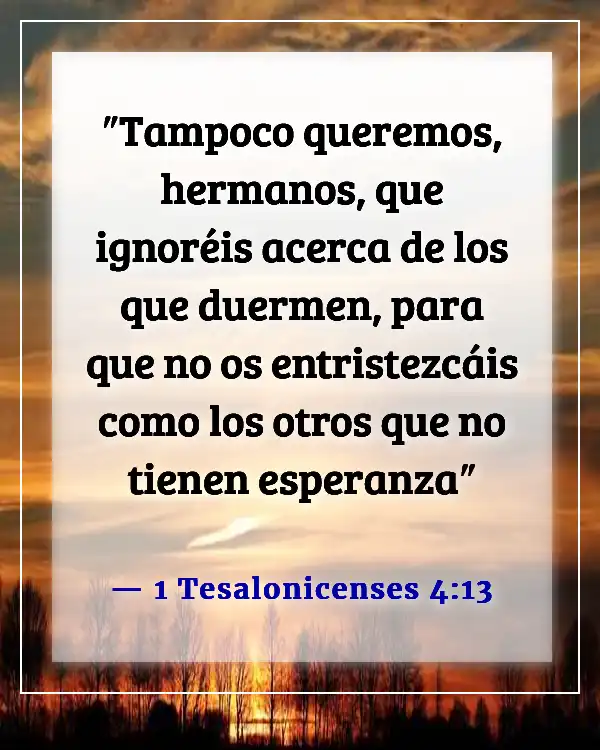 Versículos de la Biblia sobre despedirse de un ser querido (1 Tesalonicenses 4:13)