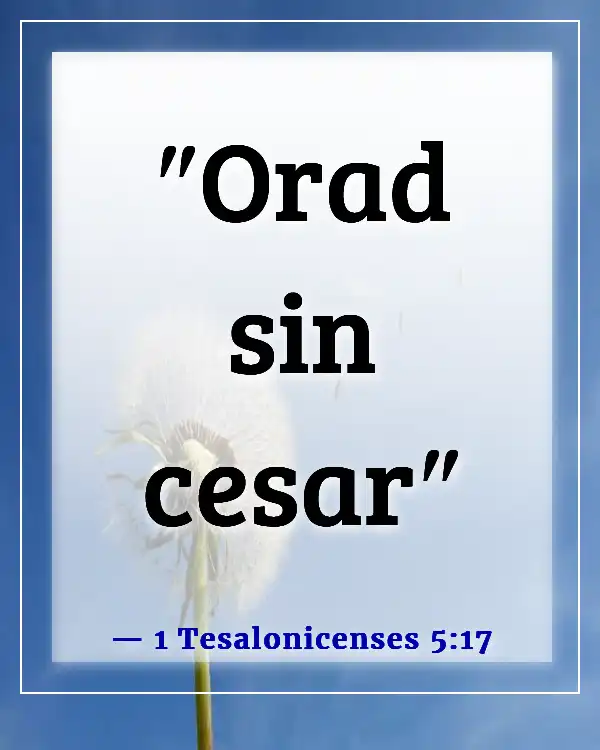 Versículo de la Biblia sobre orar en el nombre de Jesús (1 Tesalonicenses 5:17)