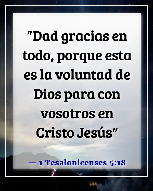 Versículos de la Biblia sobre ser dado por sentado (1 Tesalonicenses 5:18)