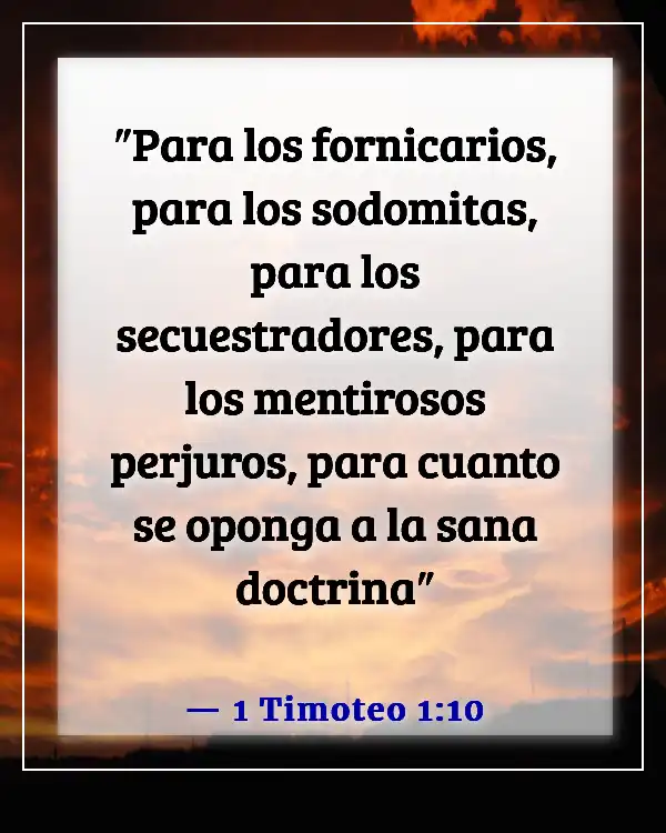 Versículos de la Biblia sobre dar falso testimonio (1 Timoteo 1:10)