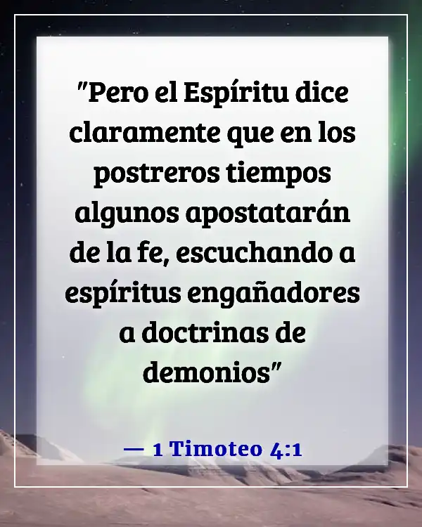 Versículos de la Biblia sobre el engaño en los últimos días (1 Timoteo 4:1)