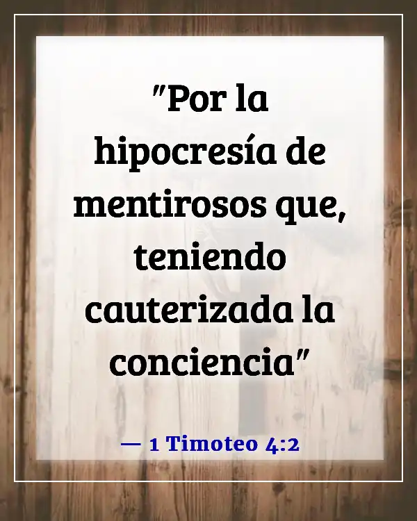 Versículos de la Biblia que revelan la hipocresía (1 Timoteo 4:2)