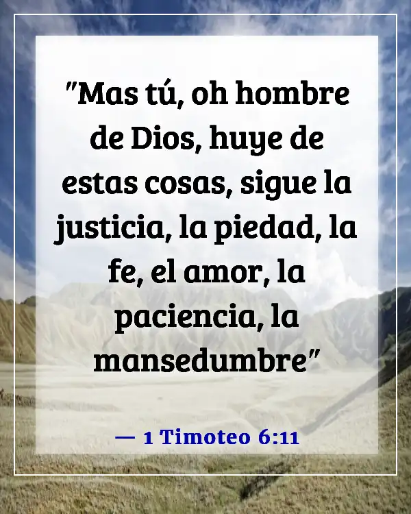 Versículos de la Biblia sobre el autocontrol y la autodisciplina (1 Timoteo 6:11)