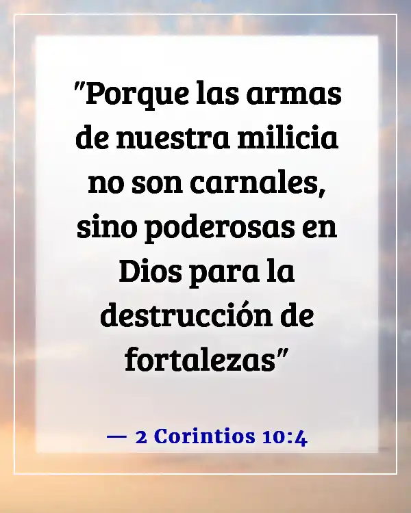 Versículos de la Biblia sobre la parálisis espiritual (2 Corintios 10:4)