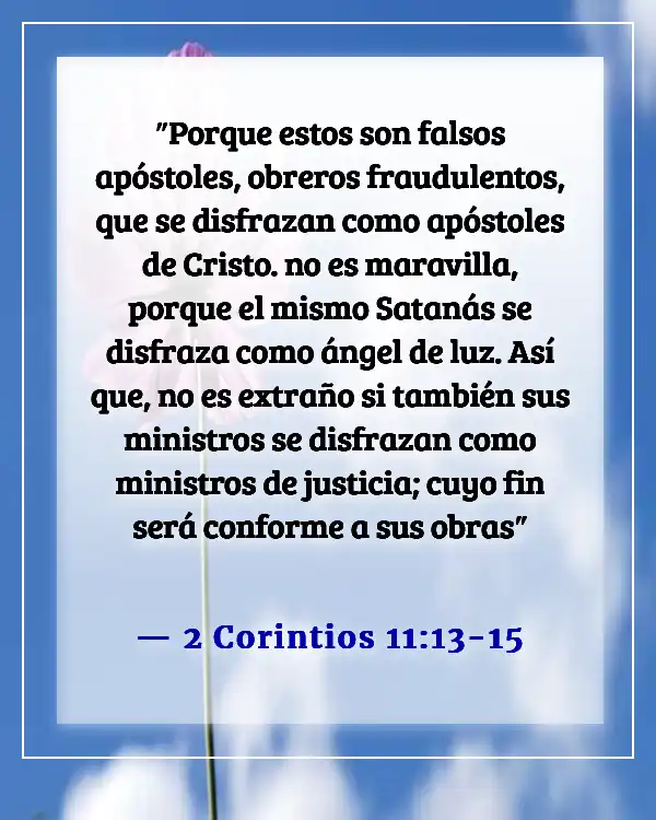 Versículos de la Biblia sobre juntarse con malas compañías (2 Corintios 11:13-15)