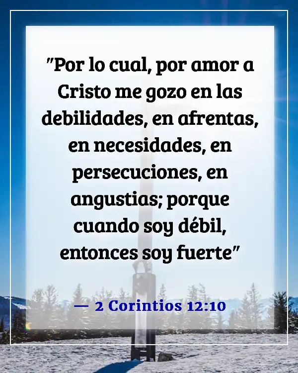 Versículo de la Biblia sobre regocijarse en pruebas y tentaciones (2 Corintios 12:10)