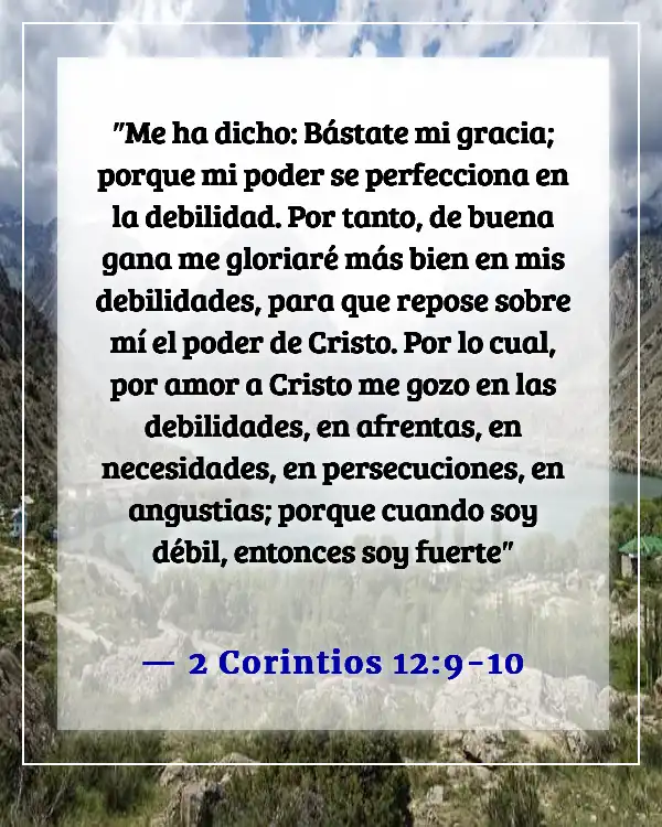 Versículos de la Biblia sobre sentirse emocionalmente inestable y agotado (2 Corintios 12:9-10)