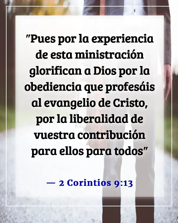 Versículos bíblicos para apreciar a los pastores y honrarlos (2 Corintios 9:13)