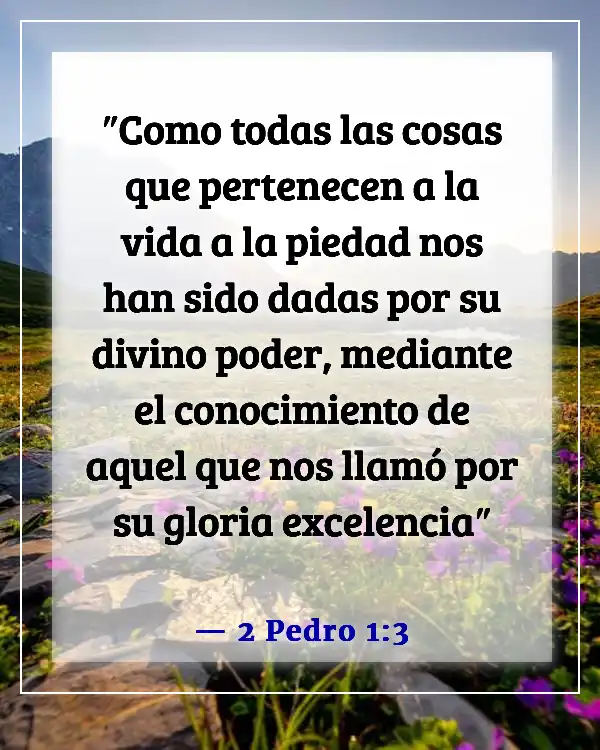 Versículos de la Biblia sobre los poderes y habilidades de Dios (2 Pedro 1:3)