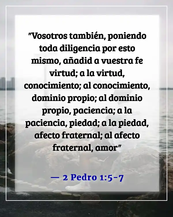 Versículos de la Biblia sobre la salvación y las buenas obras (2 Pedro 1:5-7)