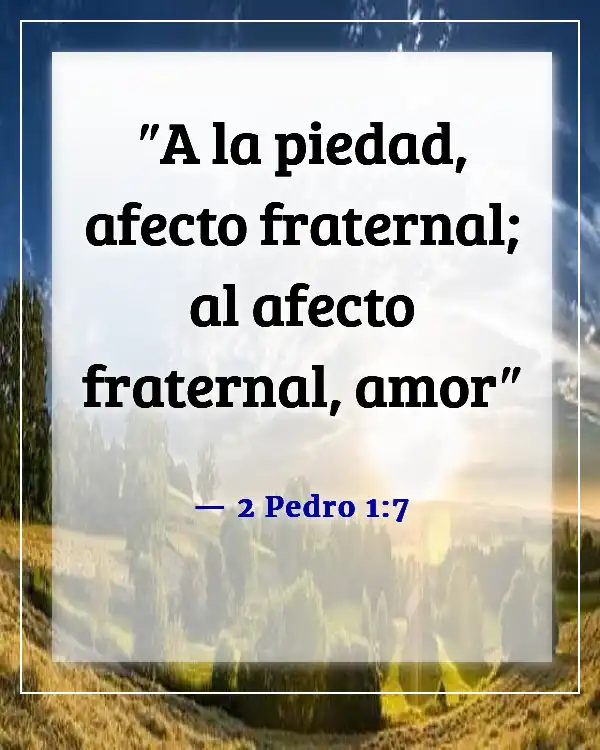 Versículo de la Biblia sobre ayudar a los demás sin reconocimiento (2 Pedro 1:7)