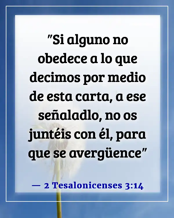 Versículos de la Biblia sobre juntarse con malas compañías (2 Tesalonicenses 3:14)