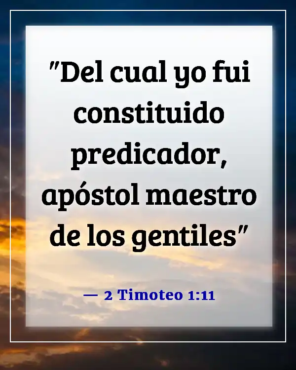 Versículos bíblicos para apreciar a los pastores y honrarlos (2 Timoteo 1:11)