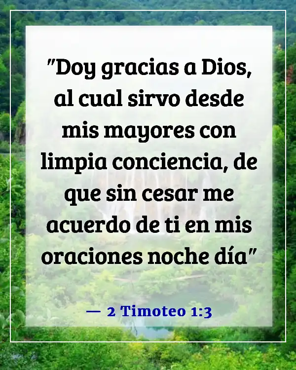 Versículo de la Biblia sobre orar por los seres queridos (2 Timoteo 1:3)