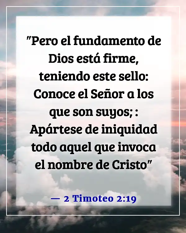 Versículos de la Biblia sobre el poder en el nombre de Jesús (2 Timoteo 2:19)