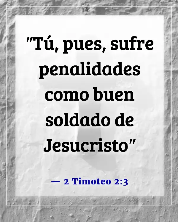 Versículo bíblico sobre pruebas y sufrimiento (2 Timoteo 2:3)