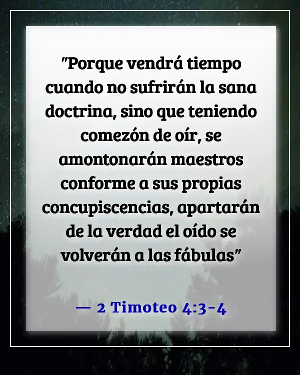 Versículos de la Biblia sobre ir por el camino equivocado (2 Timoteo 4:3-4)