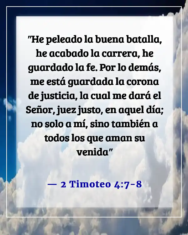 Versículo de la Biblia sobre encontrar paz en la muerte (2 Timoteo 4:7-8)