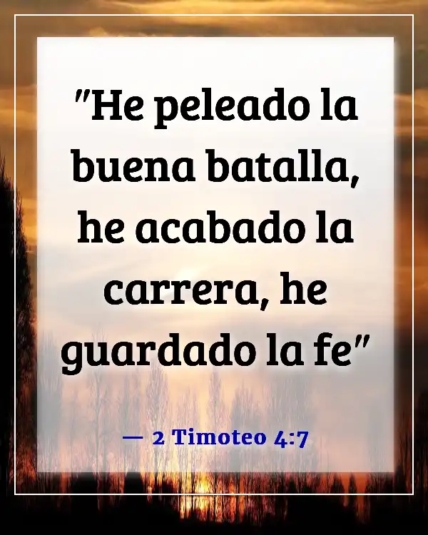 Versículo de la Biblia sobre correr la carrera con perseverancia (2 Timoteo 4:7)