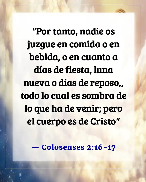 Versículos bíblicos sobre la adoración del domingo (Colosenses 2:16-17)