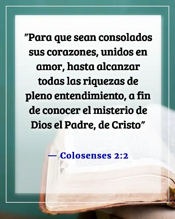 Versículos de la Biblia sobre la comunión con otros creyentes (Colosenses 2:2)