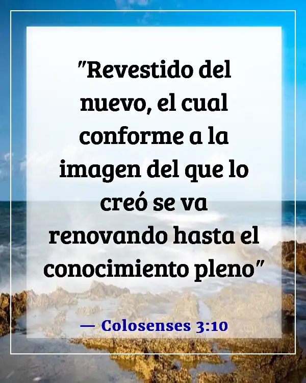 Versículos de la Biblia sobre cambiar tu mentalidad (Colosenses 3:10)