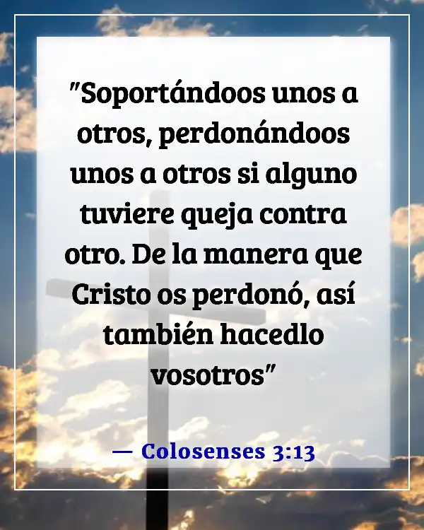 Versículo de la Biblia sobre cuestionar la fe de alguien (Colosenses 3:13)