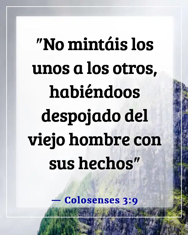 Versículos de la Biblia sobre la transparencia en el matrimonio (Colosenses 3:9)