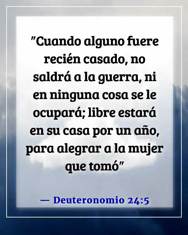 Versículos de la Biblia sobre casarse y dejar a la familia (Deuteronomio 24:5)