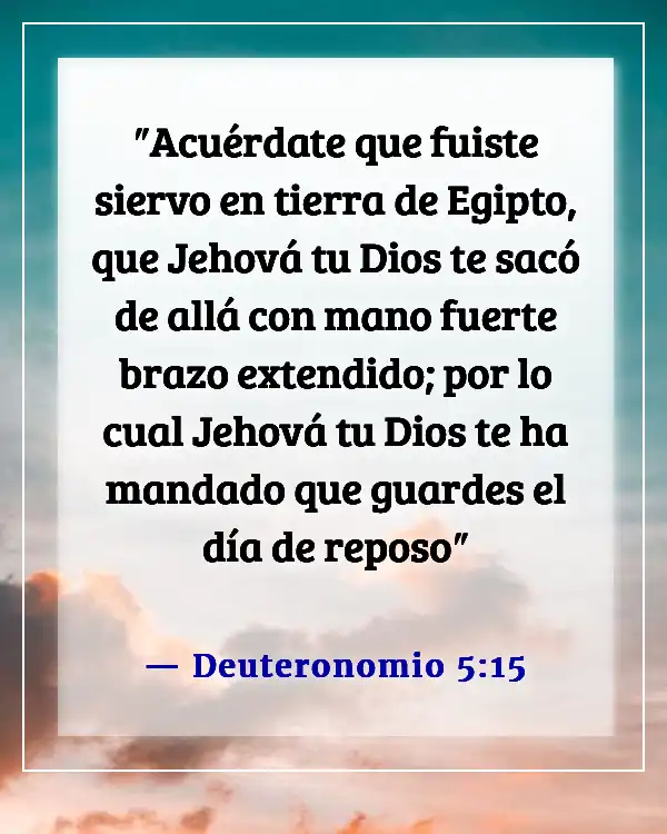 Versículos de la Biblia sobre recordar lo que Dios ha hecho (Deuteronomio 5:15)